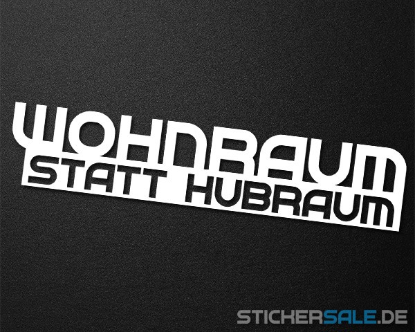 Camper Aufkleber " WOHNRAUM Statt HUBRAUM " Van Sticker | Auto ...